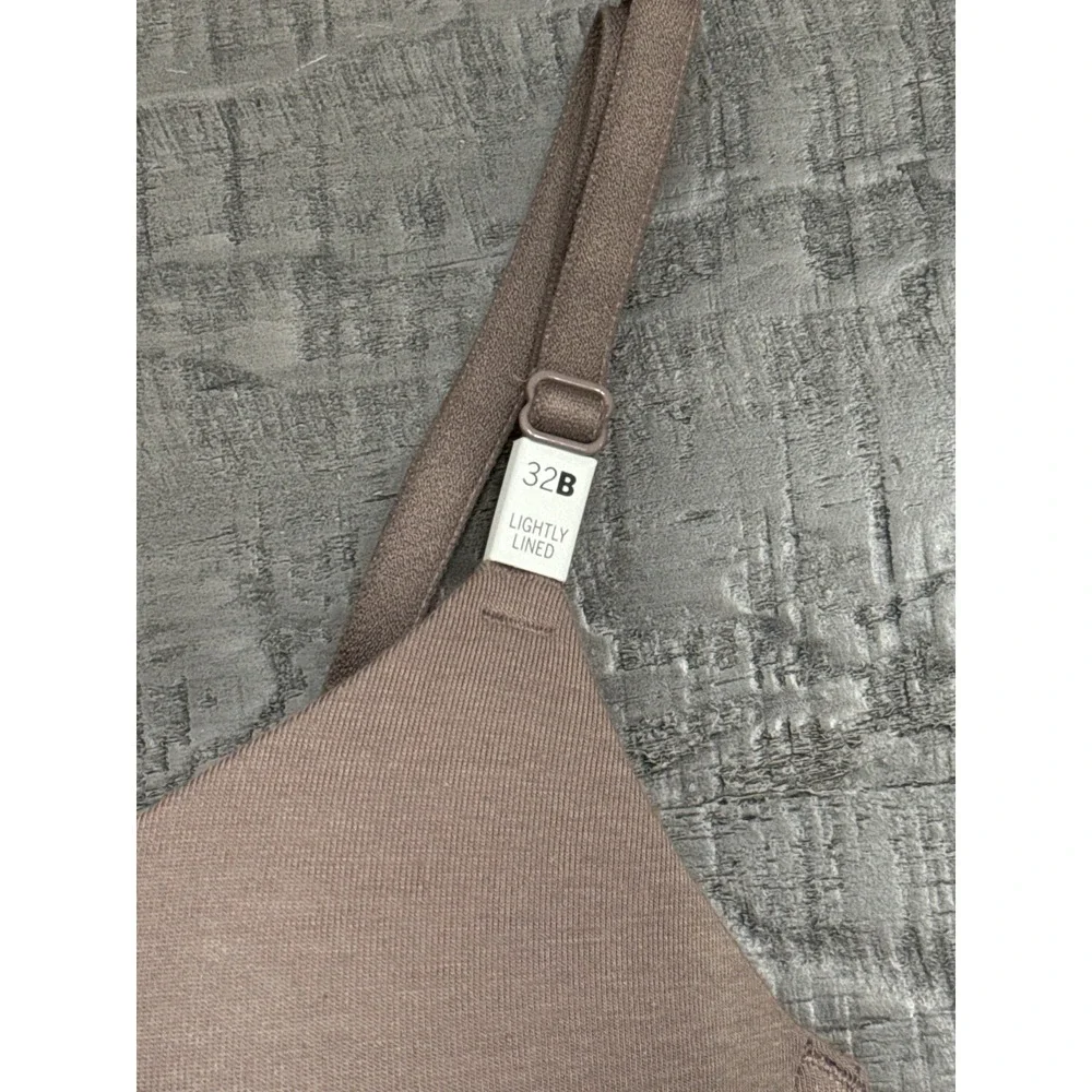 Victoria's Secret PINK 32B Wear Everywhere Lightly Lined T-Shirt Bra Taupe Brown - Picture 3 of 8